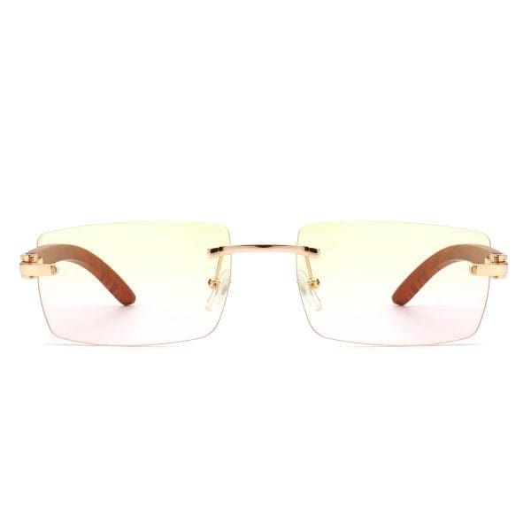 Cramilo Eyewear Oceanize - Rectangle Rimless Retro Tinted Sunglasses - Image 11