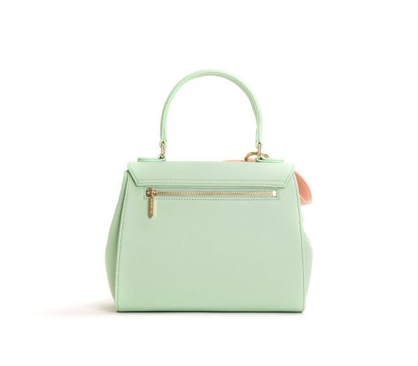 Gunas New York - Cottontail - Mint & Light Pink Vegan Leather Bag - Image 8