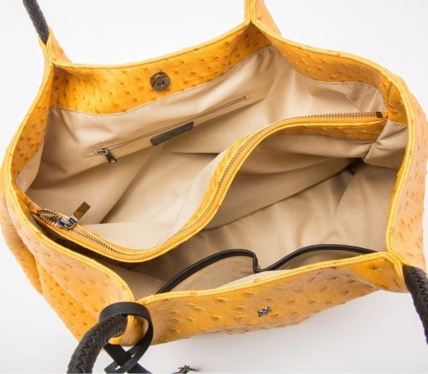 Gunas New York - Naomi - Yellow Vegan Leather Tote Bag - Image 7