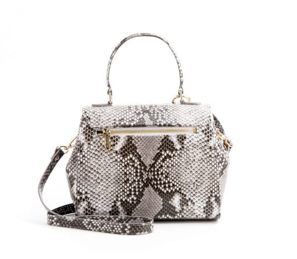 Gunas New York - Cottontail - Black & White Snake Texture Crossbody Bag - Image 2