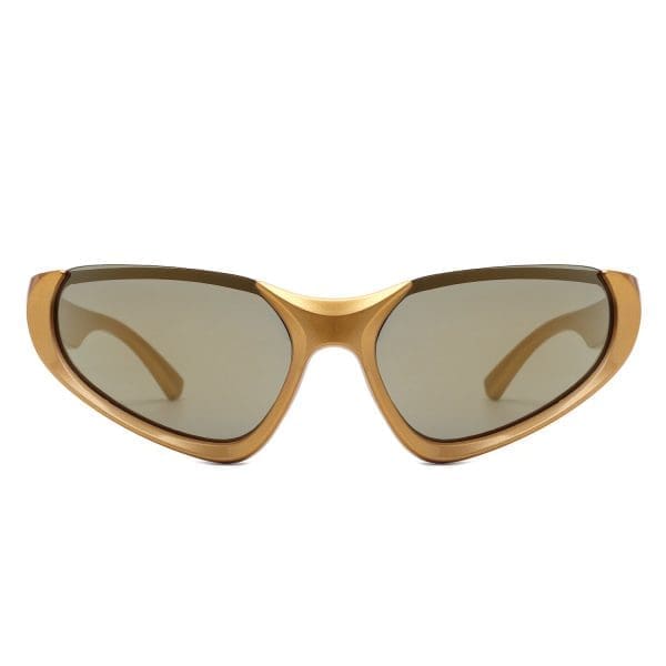 Cramilo Eyewear Dazzling - Retro Rectangle Wrap Around Sunglasses - Image 5