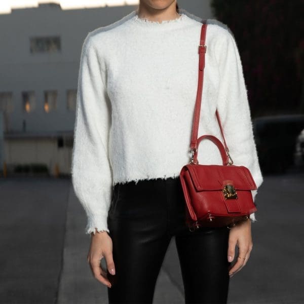 SUSU Linda Red Leather Backpack - Exceptional Designed - Image 8
