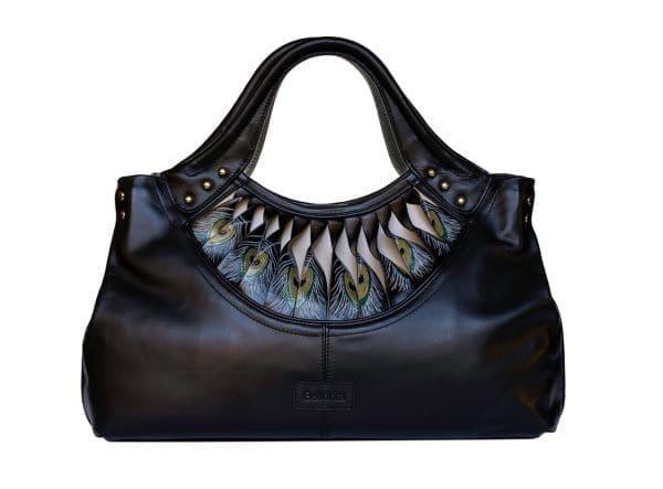 Bellorita - Feather Black Top-Handle Bag