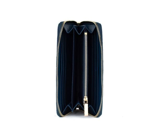Gunas New York - Uptown Quilted - Navy Zipper Wallet - Image 4