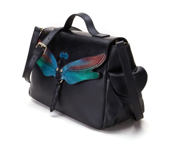 Bellorita - Dragonfly Black Top-Handle Bag - Image 3