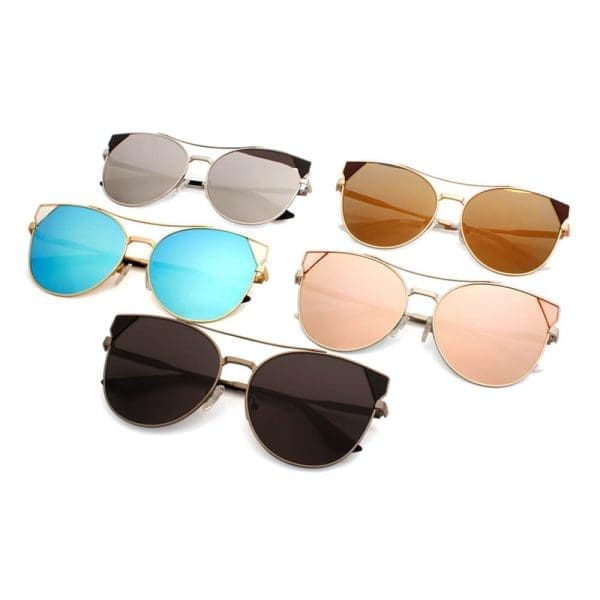 Cramilo Eyewear Aspen - Trendy Mirrored Cat Eye Sunglasses - Image 12