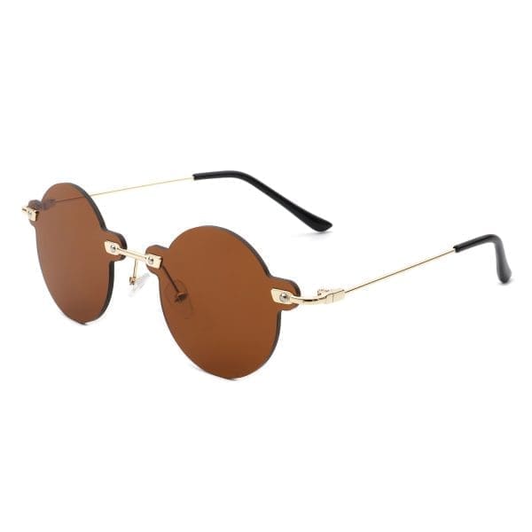 Cramilo Eyewear Crescent - Rimless Tinted Vintage Sunglasses - Image 5