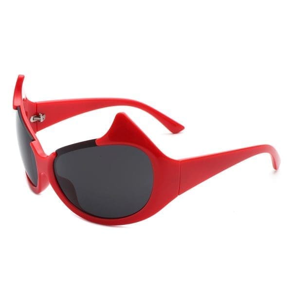 Cramilo Eyewear Vaelin - Oversized Round Cat Eye Sunglasses