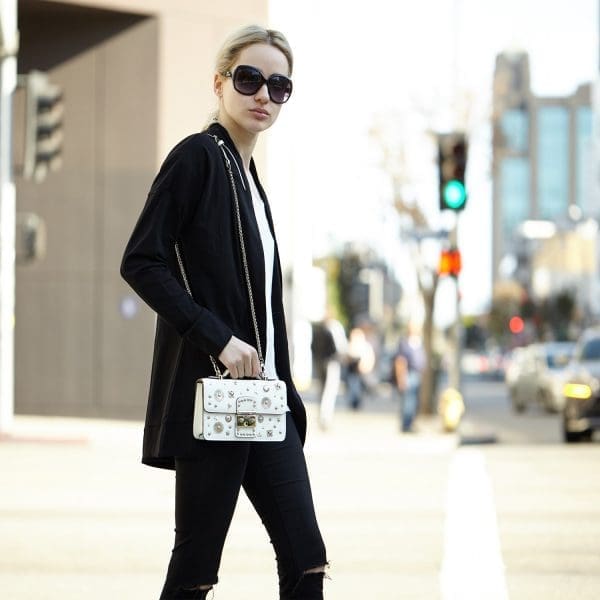 SUSU The Hollywood White Leather Crossbody Bag - Image 11