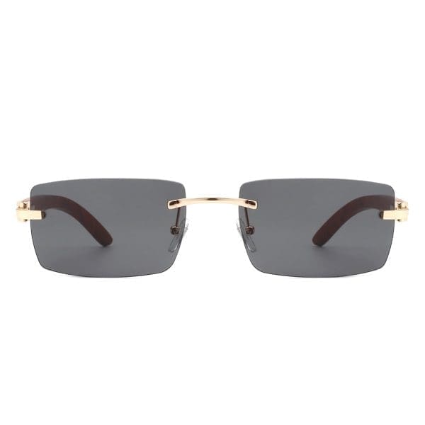 Cramilo Eyewear Oceanize - Rectangle Rimless Retro Tinted Sunglasses - Image 2