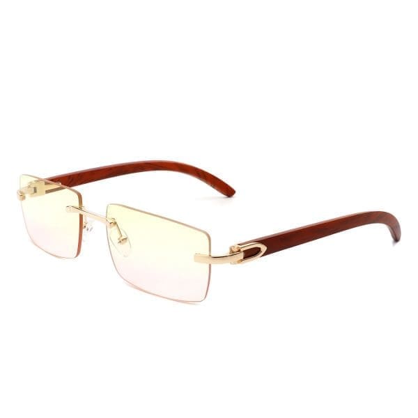 Cramilo Eyewear Oceanize - Rectangle Rimless Retro Tinted Sunglasses - Image 12