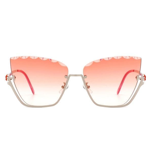 Cramilo Eyewear Starfire - Half Frame Cat Eye Sunglasses - Image 9