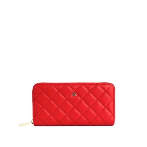 Gunas New York - Uptown Quilted - Red Zipper Wallet