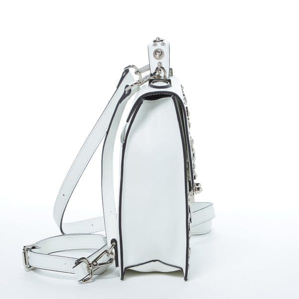 SUSU The Hollywood White Leather Backpack - Stylish One - Image 3