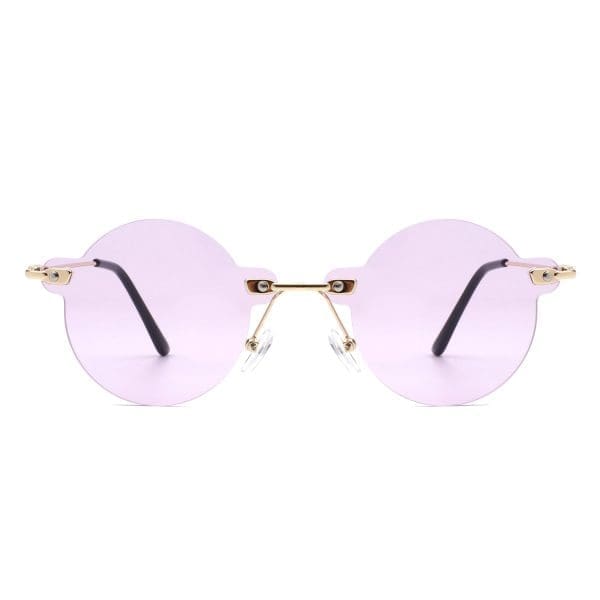 Cramilo Eyewear Crescent - Rimless Tinted Vintage Sunglasses - Image 12