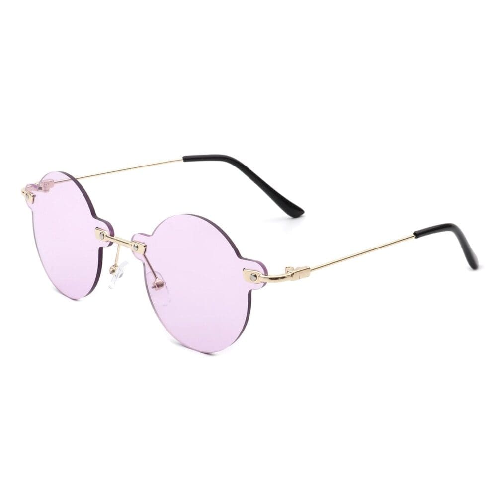 Cramilo Eyewear Crescent Rimless Tinted Vintage Sunglasses 11