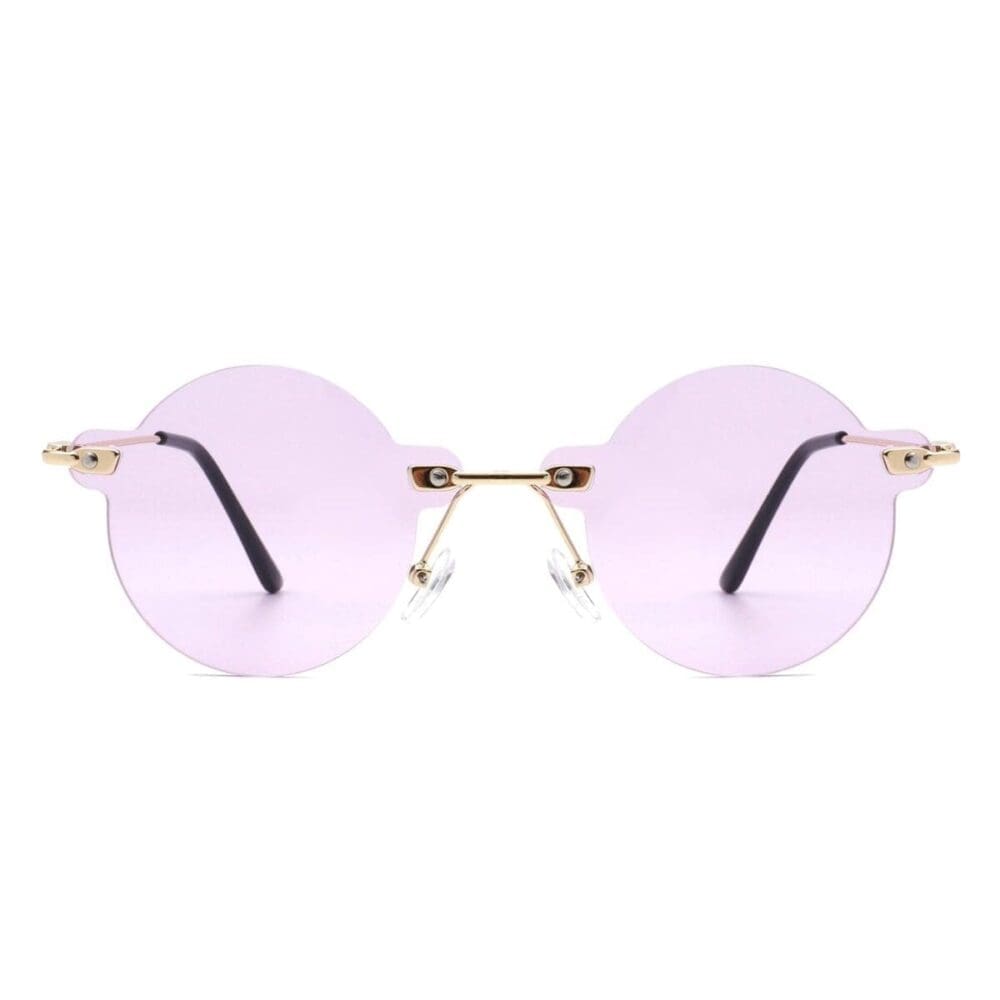 Cramilo Eyewear Crescent Rimless Tinted Vintage Sunglasses 12