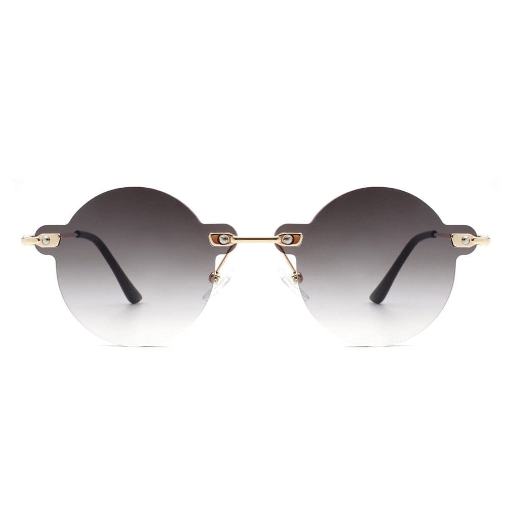 Cramilo Eyewear Crescent Rimless Tinted Vintage Sunglasses 2