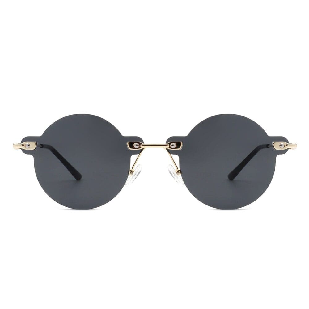 Cramilo Eyewear Crescent Rimless Tinted Vintage Sunglasses 4