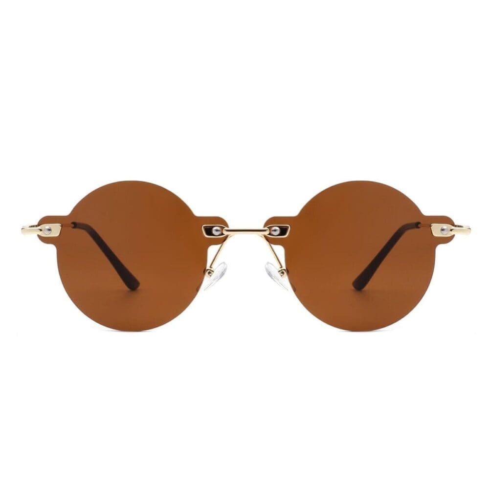 Cramilo Eyewear Crescent Rimless Tinted Vintage Sunglasses 6