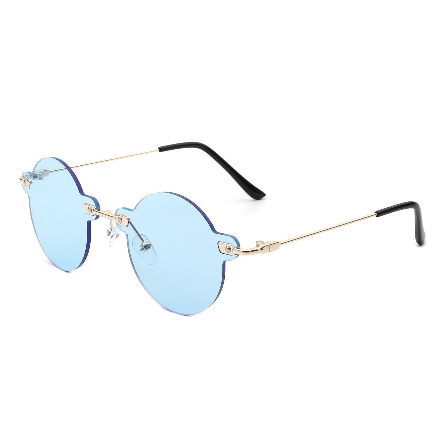 Cramilo Eyewear Crescent Rimless Tinted Vintage Sunglasses 9