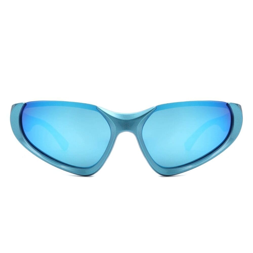 Cramilo Eyewear Dazzling Retro Rectangle Wrap Around Sunglasses 2