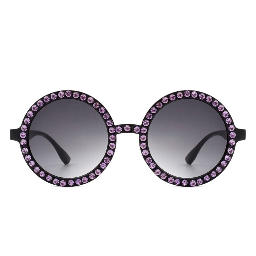 Cramilo Eyewear Dreamwey Rhinestone Circle Sunglasses 5