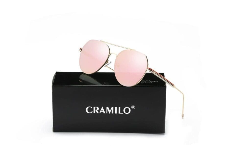 Cramilo Eyewear Erie Teardrop Aviator Mirrored Sunglasses 10