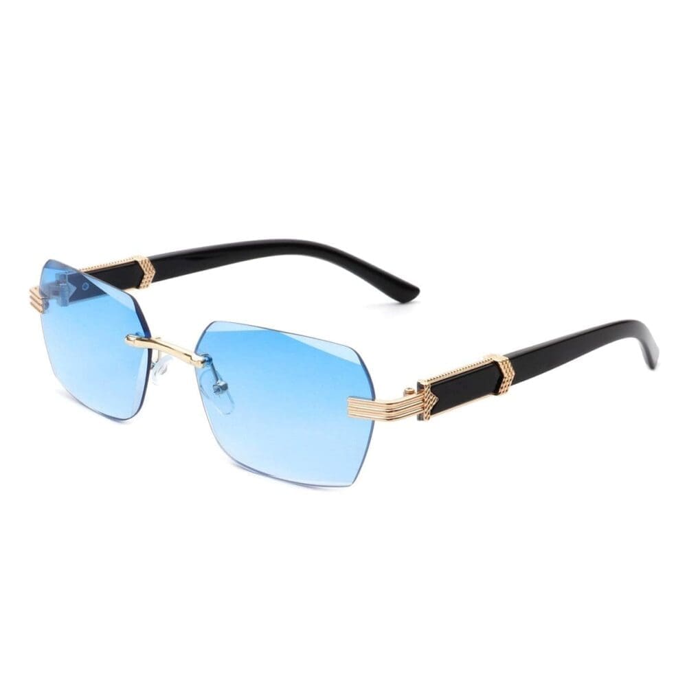 Cramilo Eyewear Hailstorm Retro Rimless Tinted Sunglasses 12