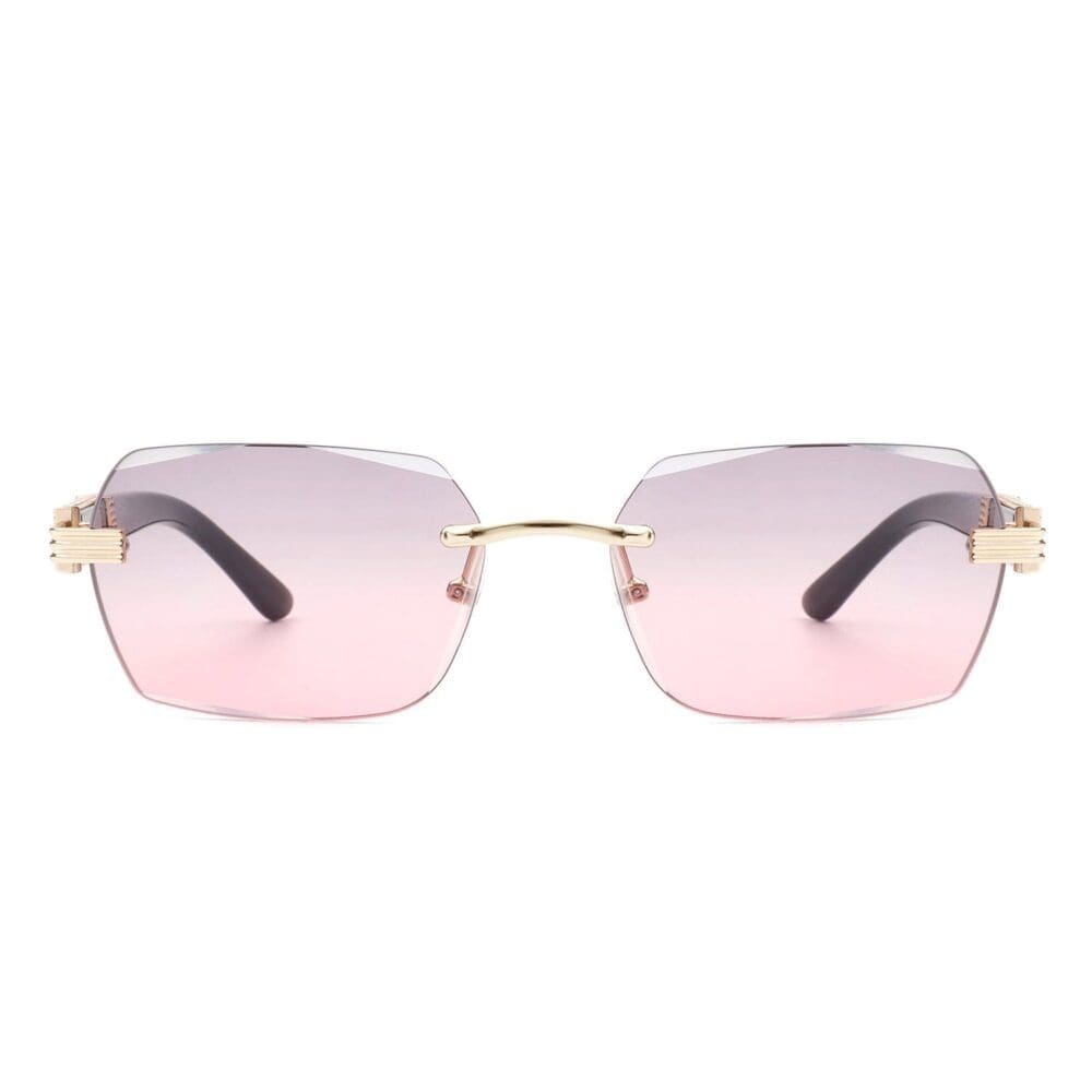 Cramilo Eyewear Hailstorm Retro Rimless Tinted Sunglasses 2