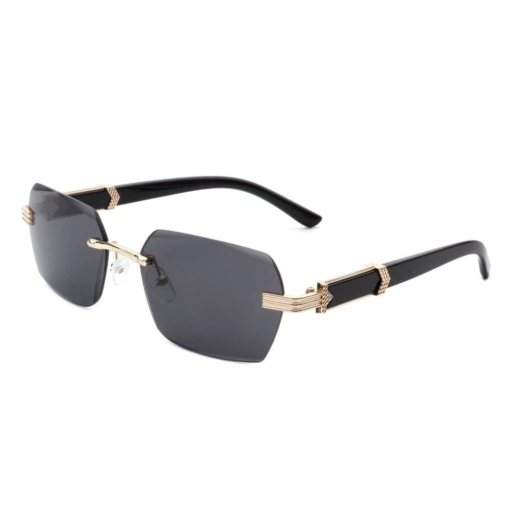 Cramilo Eyewear Hailstorm Retro Rimless Tinted Sunglasses 3