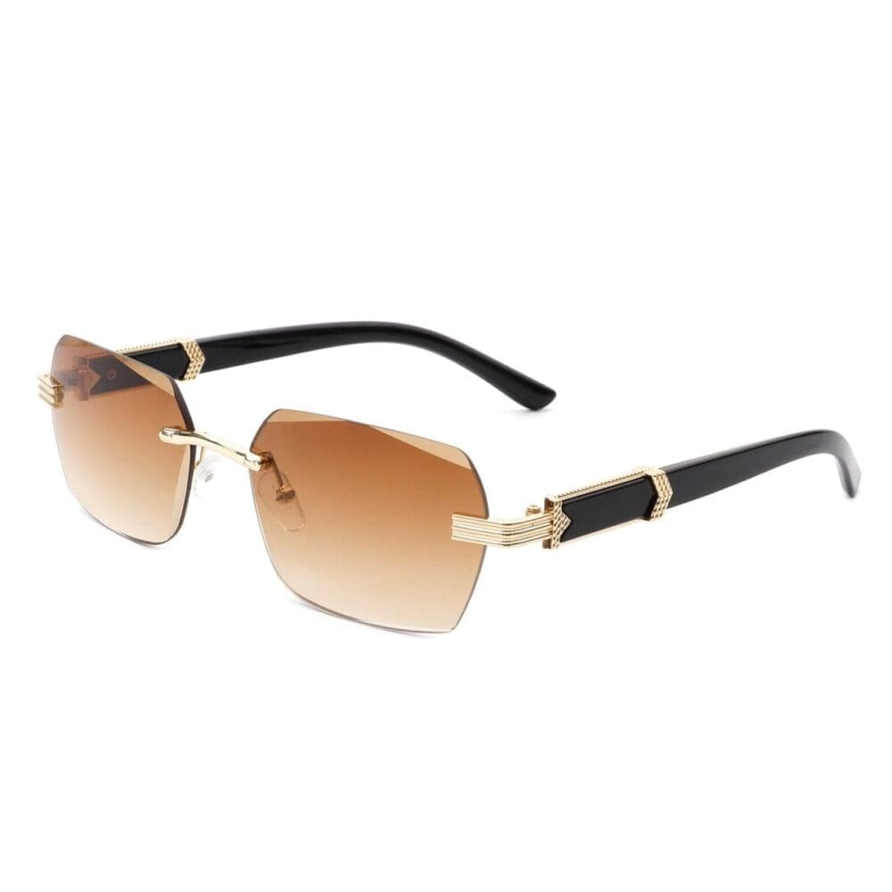 Cramilo Eyewear Hailstorm Retro Rimless Tinted Sunglasses 6