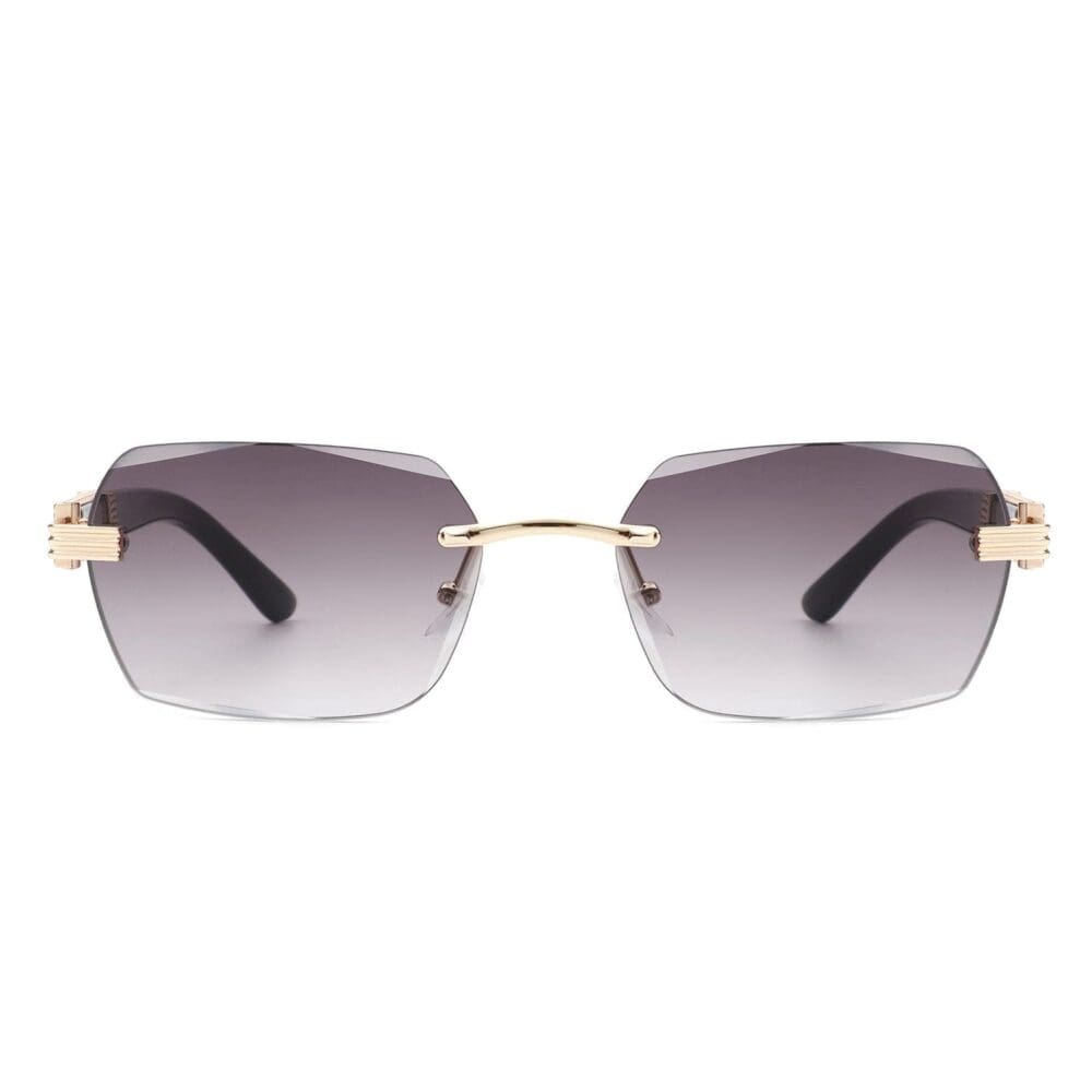 Cramilo Eyewear Hailstorm Retro Rimless Tinted Sunglasses 7