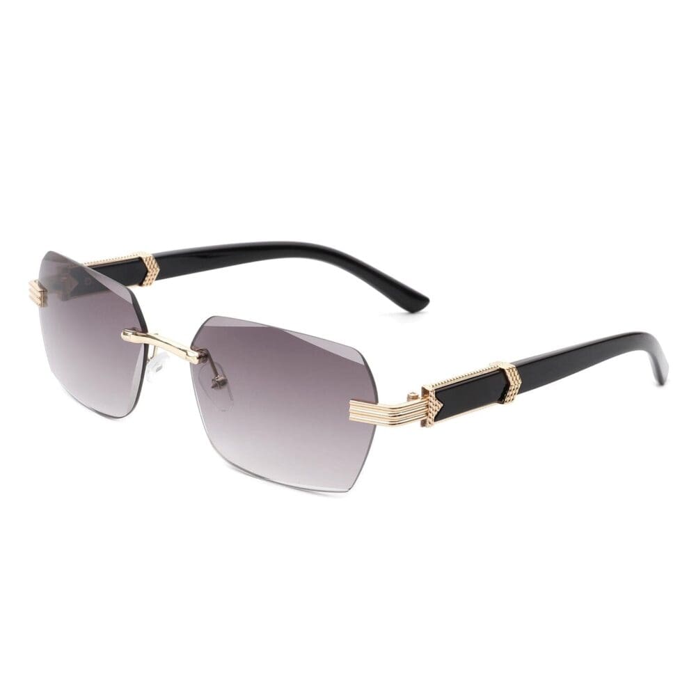 Cramilo Eyewear Hailstorm Retro Rimless Tinted Sunglasses 8
