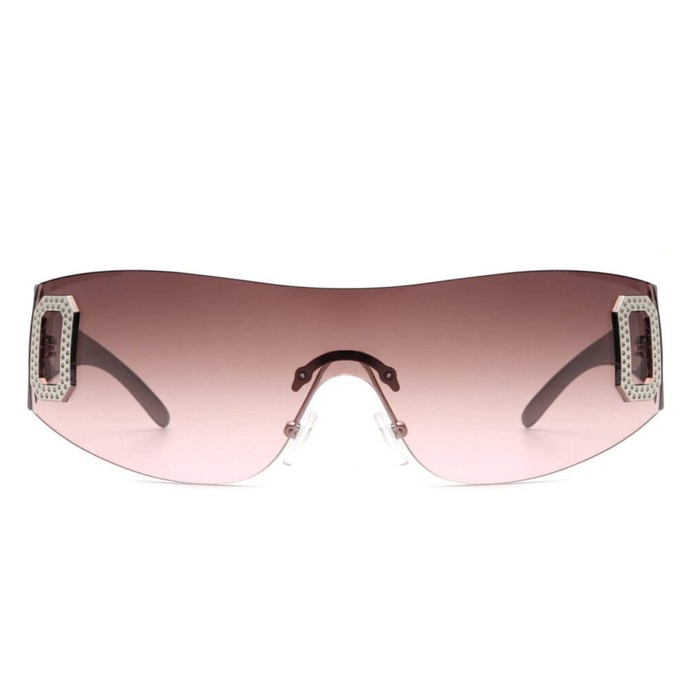 Cramilo Eyewear Havoc Rimless Sleek Wrap Around Sunglasses 10