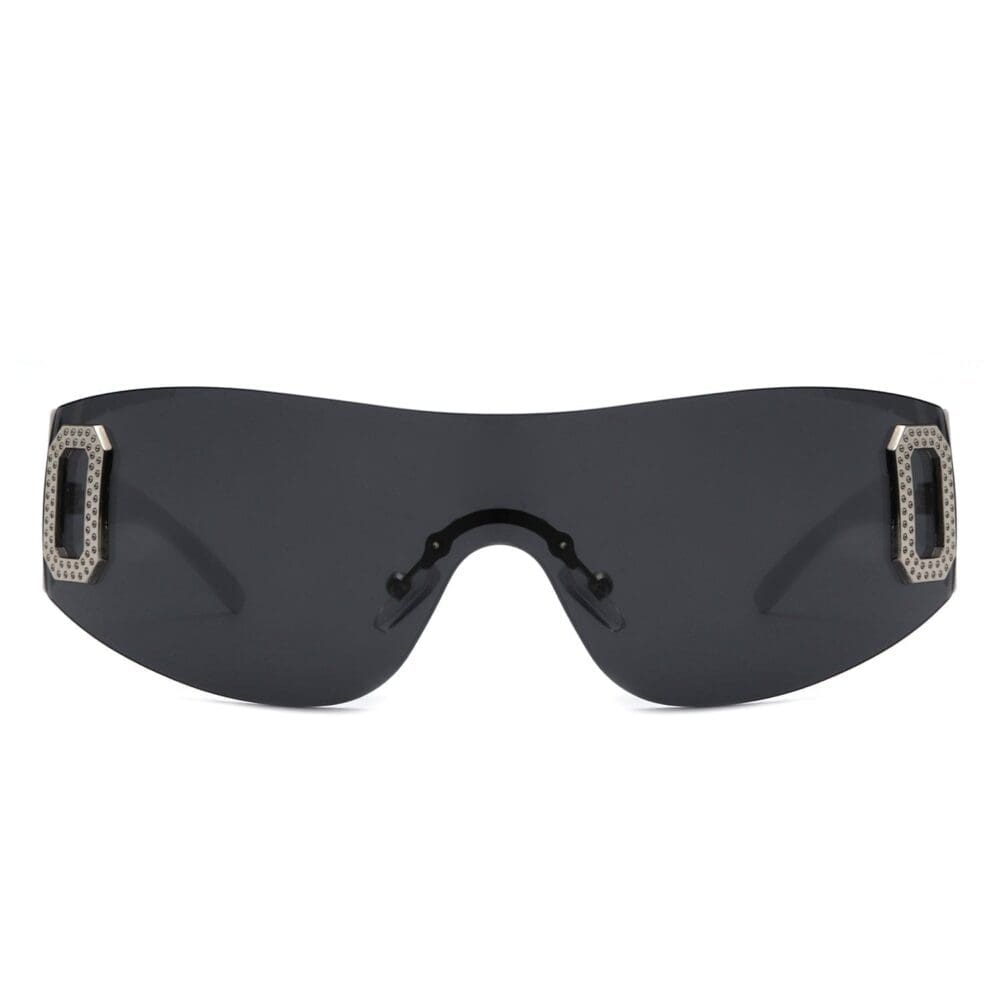Cramilo Eyewear Havoc Rimless Sleek Wrap Around Sunglasses 12