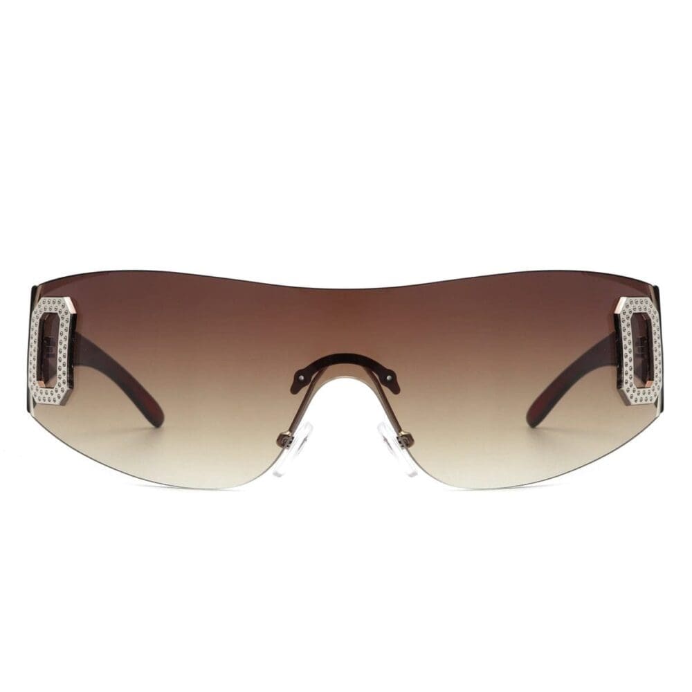 Cramilo Eyewear Havoc Rimless Sleek Wrap Around Sunglasses 4