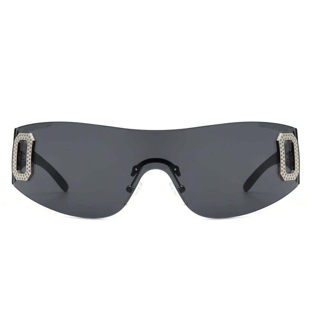 Cramilo Eyewear Havoc Rimless Sleek Wrap Around Sunglasses 6