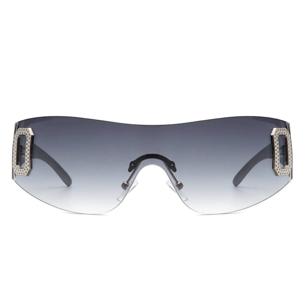 Cramilo Eyewear Havoc Rimless Sleek Wrap Around Sunglasses 8