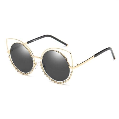 Cramilo Eyewear Holland Pearl Studded Cat Eye Sunglasses