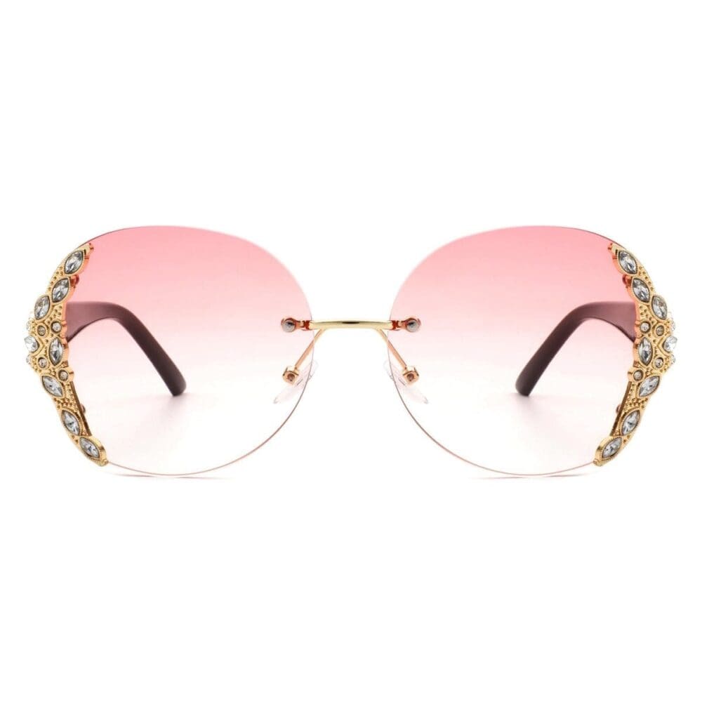 Cramilo Eyewear Jadeisle Oval Rhinestone Sunglasses 9