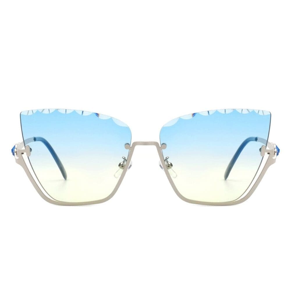 Cramilo Eyewear Starfire Half Frame Cat Eye Sunglasses 11
