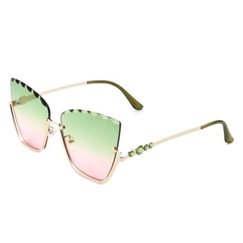Cramilo Eyewear Starfire Half Frame Cat Eye Sunglasses