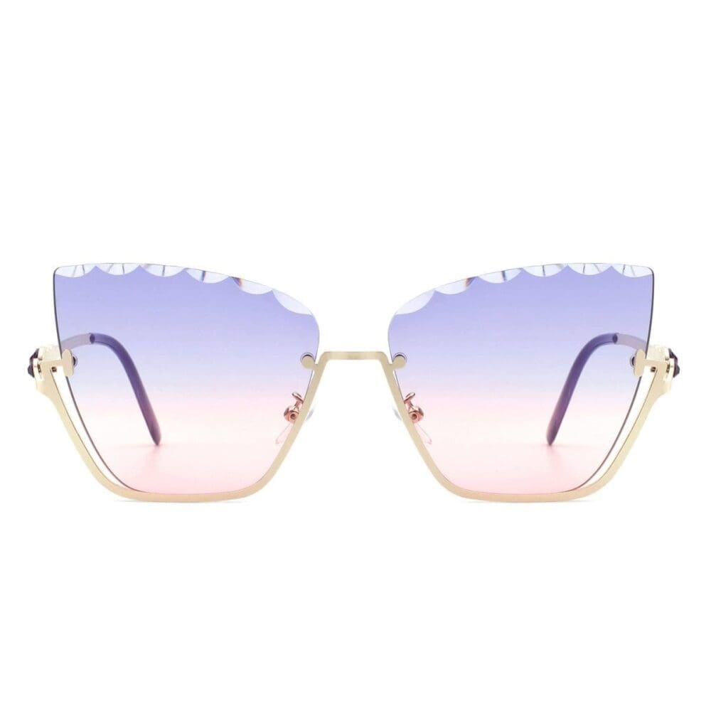 Cramilo Eyewear Starfire Half Frame Cat Eye Sunglasses 7