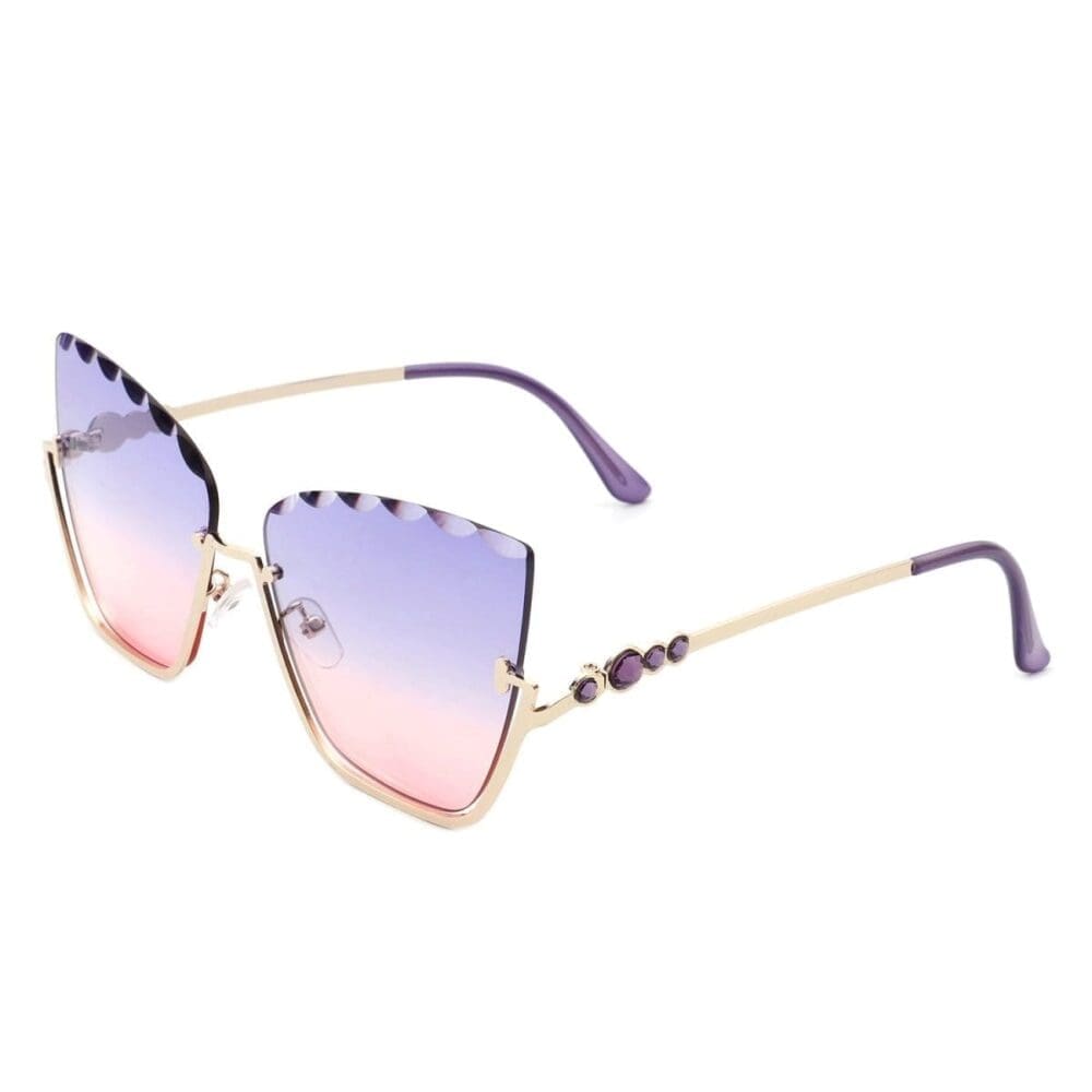 Cramilo Eyewear Starfire Half Frame Cat Eye Sunglasses 8