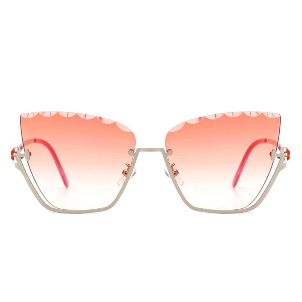 Cramilo Eyewear Starfire Half Frame Cat Eye Sunglasses 9