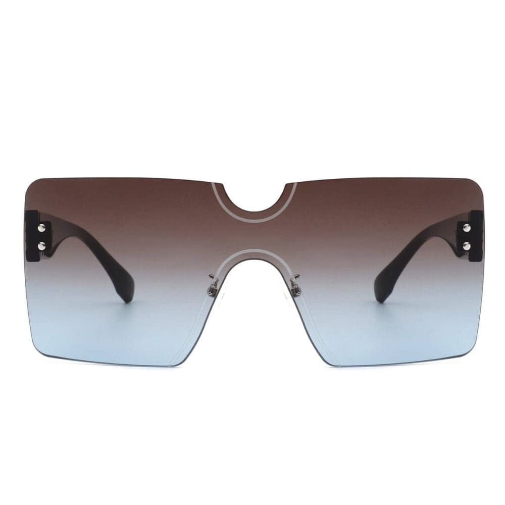 Cramilo Eyewear Yellowyx Rimless Flat Top Sunglasses 7