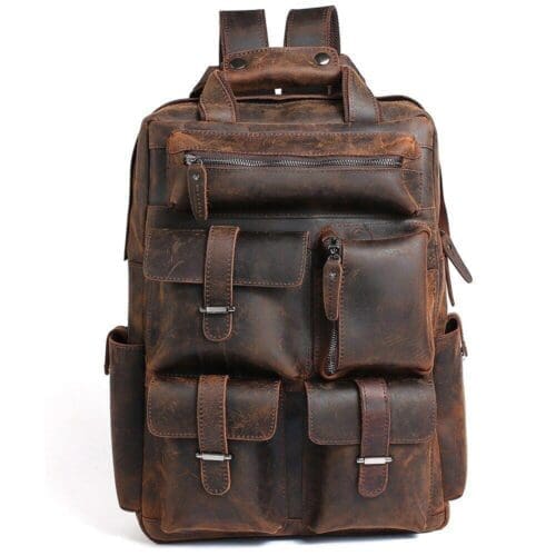 genuine leather backpack
