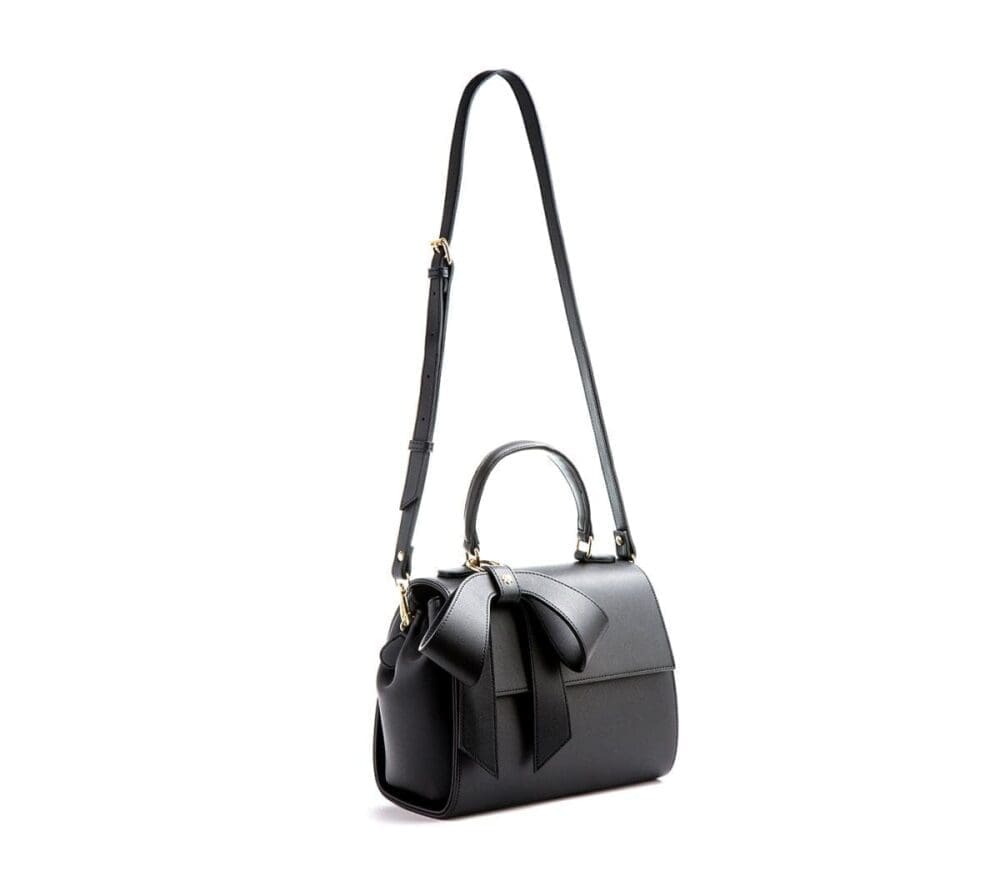 Gunas New York Cottontail Black Vegan Leather Bag 4
