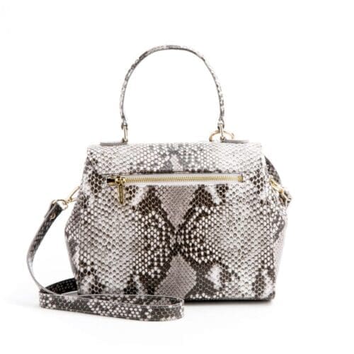 Gunas New York Cottontail Black White Snake Texture Crossbody Bag 2